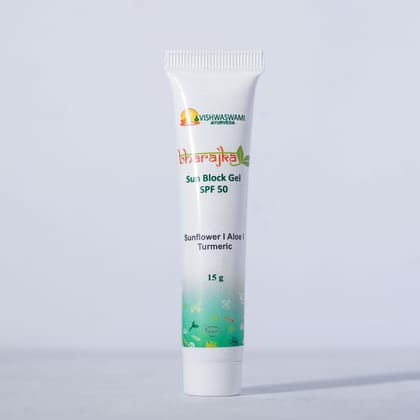 Vishwaswami Ayurveda Sun Block Gel SPF 50, 15 gm