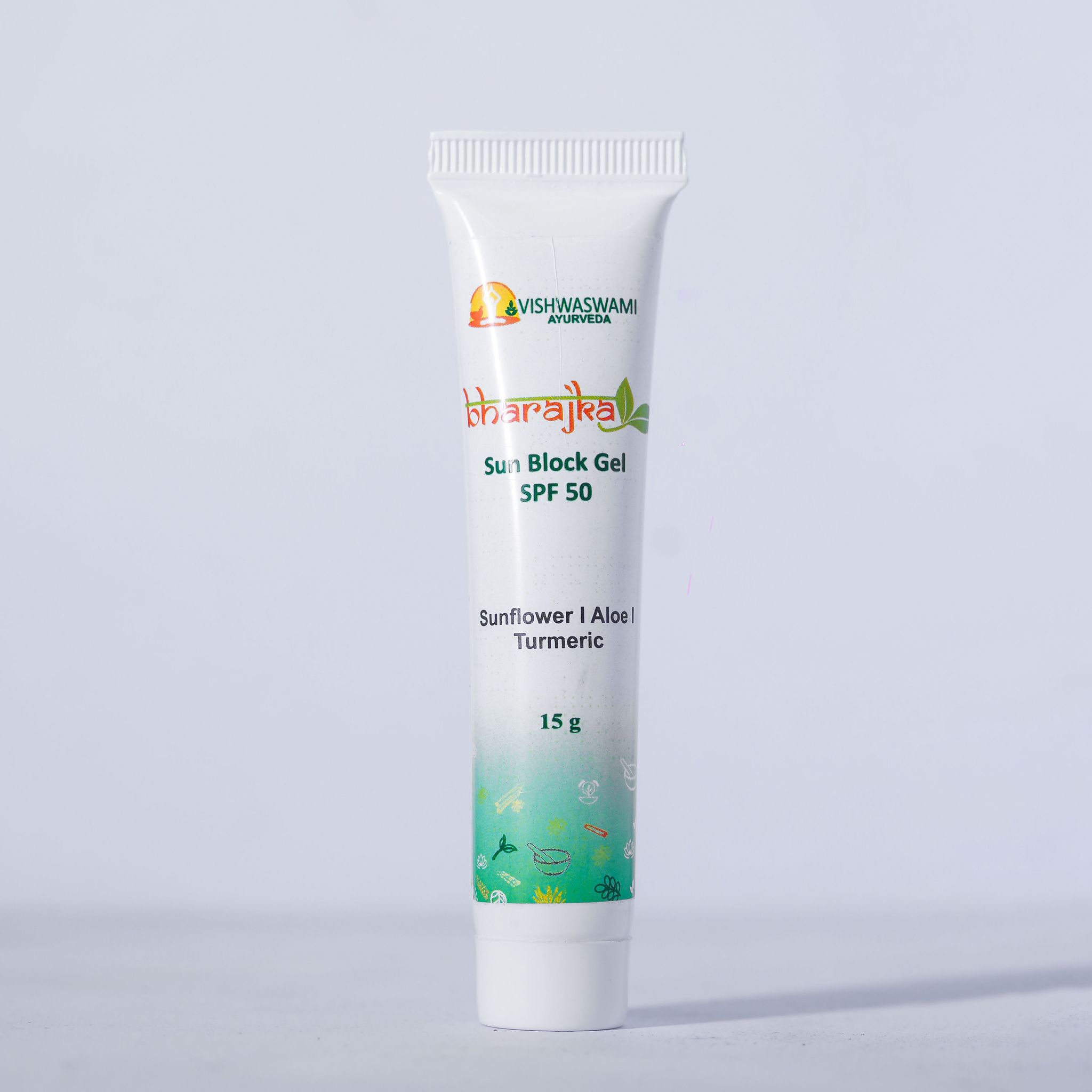 Vishwaswami Ayurveda Sun Block Gel SPF 50, 15 gm