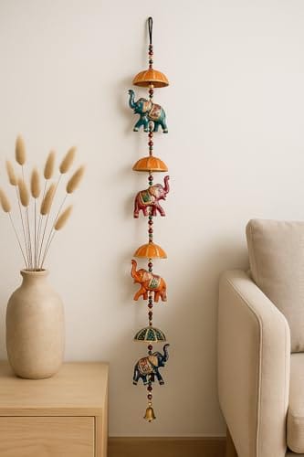 Wall Hanging | Ethnic Decorative Hanging with Beads & Bell