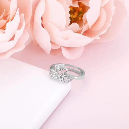 Silver Swim In Love Ring