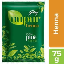 Godrej Nupur Hair Colour Solution 100 % Pure Henna Mehendi 75 GRAM