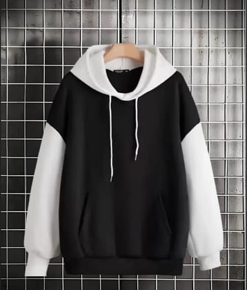 HARPITA Fleece Hooded Men's Sweatshirt - Black ( Pack of 1 )