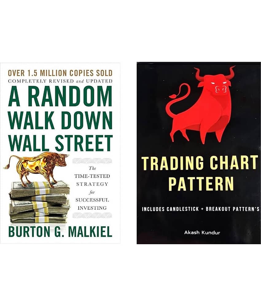 ( Combo Of 2 Books ) A Random Walk Down Wall Street & Trading Chart Pattern Includes Candlestick Pattern English , Paperback