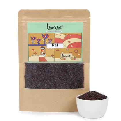 Rural Roots Mustard (Rai) Whole, 200g | Organic Mustard Seeds | Sarson | Whole Kali Rai Dana | Sarson Dana Indian Spice | Fresh & Natural | Authentic Indian Spice | Gluten Free