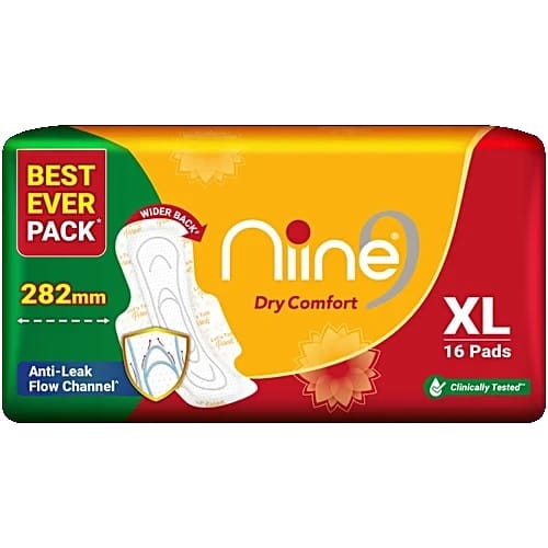 Niine Dry Comfort Sanitary Pads - XL, 16 pcs