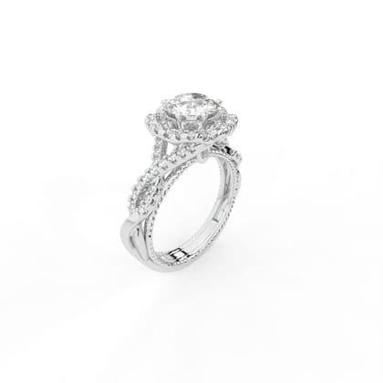 Kestrel Solitaire Silver Ring For Women-4 / White Gold