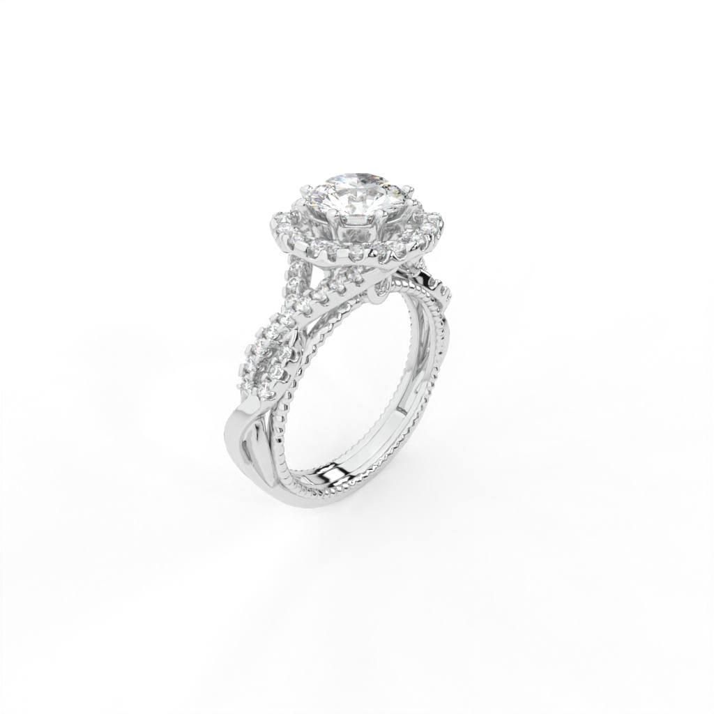 Kestrel Solitaire Silver Ring For Women-4 / White Gold