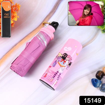 4 Fold Foldable Bottle Summer Umbrella for On-the-Go (1 Pc / Mix Color)