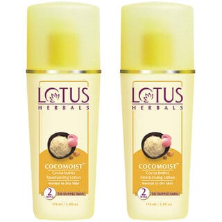 Lotus Herbals Cocomoist Cocoa-Butter Moisturising Lotion  For Normal To Dry Skin  170Ml ( Pack Of 2 )