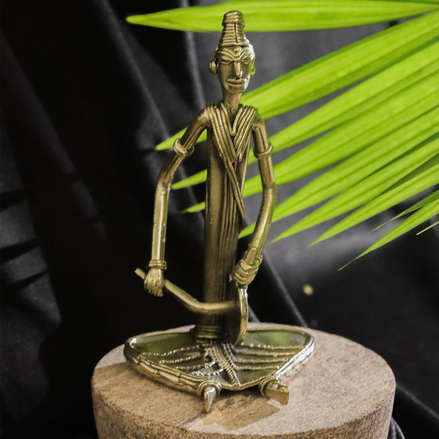 Dhokra Crafted Tribal Musician Figurine