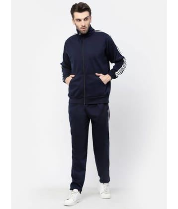 KZALCON - Navy Cotton Blend Regular Fit Men's Tracksuit ( Pack of 1 )