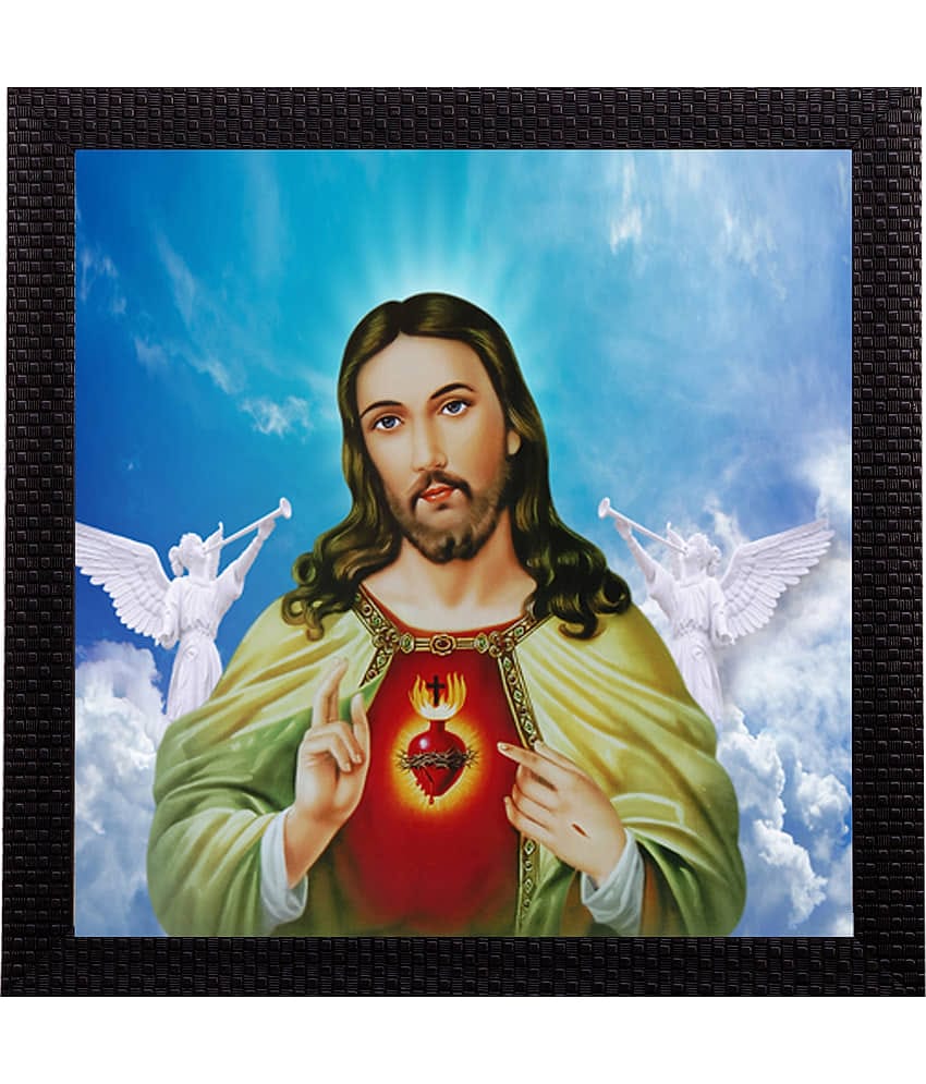 eCraftIndia Multicoloured Lord Jesus UV Wall Art