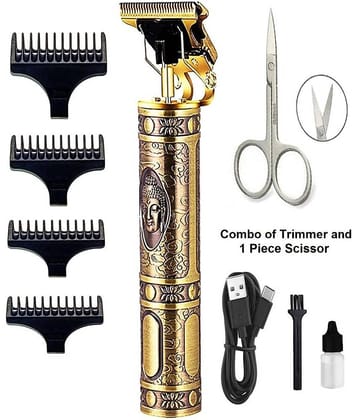 geemy - Buddha With Scissor Multicolor Cordless Beard Trimmer With 60 minutes Runtime