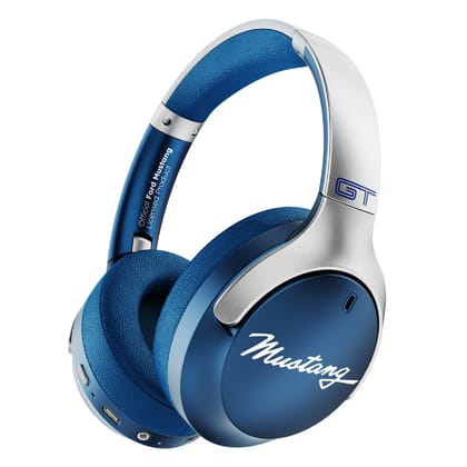 GOBOULT X Mustang Q Over Ear Bluetooth Headphones 70H Playtime, 40mm Bass Drivers, Zen ENC Mic, Type-C Fast Charging, 4 EQ Mode, Bluetooth 5.4, AUX Option, IPX5 Wireless Headphones Q Mustang / Normal