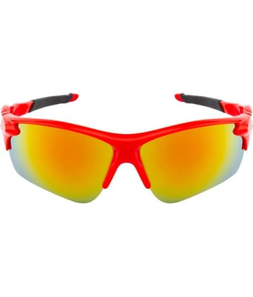 Fair-X Red Oval Sunglasses ( Pack of 1 )