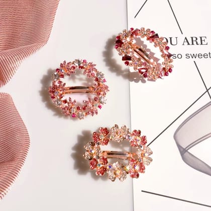 Pink Floral Hair Clip-1