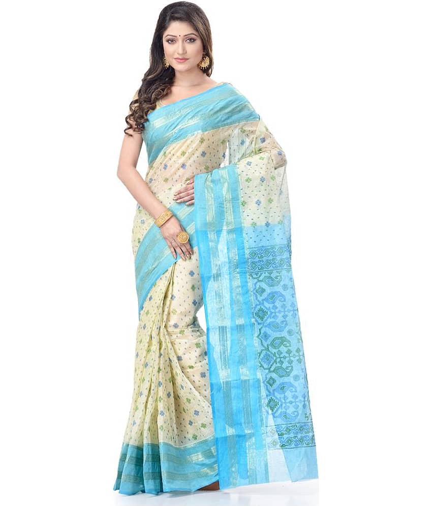 Desh Bidesh Cotton Printed Saree Without Blouse Piece ( Multicolor )