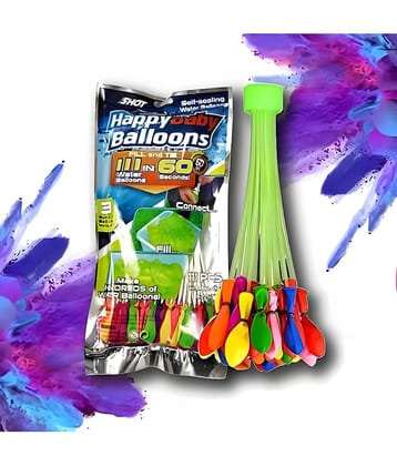 (Pack 2) happy baby balloons,  water balloons, holi fuggaa, holi balloons, magic water balloons, 111 water ballons, water balloon, kids balloon, festival balloons, party balloons, balloon set, holi balloon