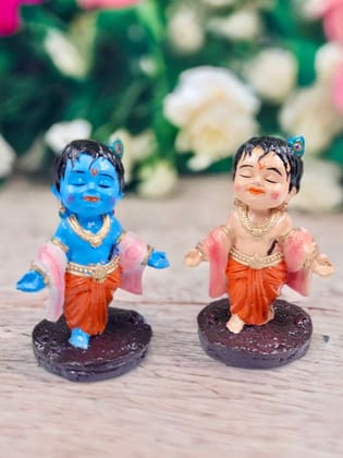 Bal Gopal Ji Idol – Perfect for Home Decor & Puja (4 inch) (2 pieces )-Together