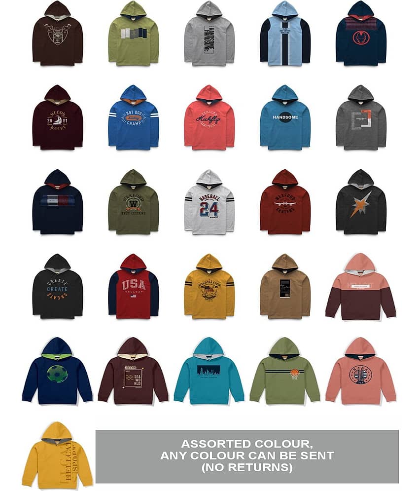 HELLCAT Pack of 1 Boys Cotton Blend Sweatshirt ( Multicolor )