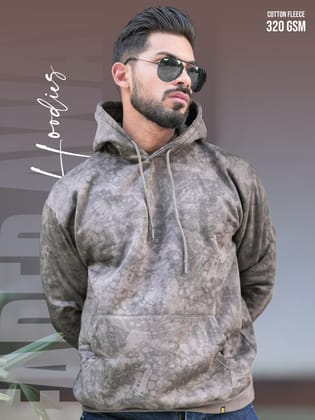 Cloud Printed Dark Green Sweatshirt-XL