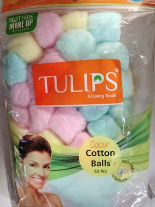 Tulips Colour Cotton Balls Must have Makeup 50pcs Tulips Colour Cotton Balls Must have Makeup 50pcs