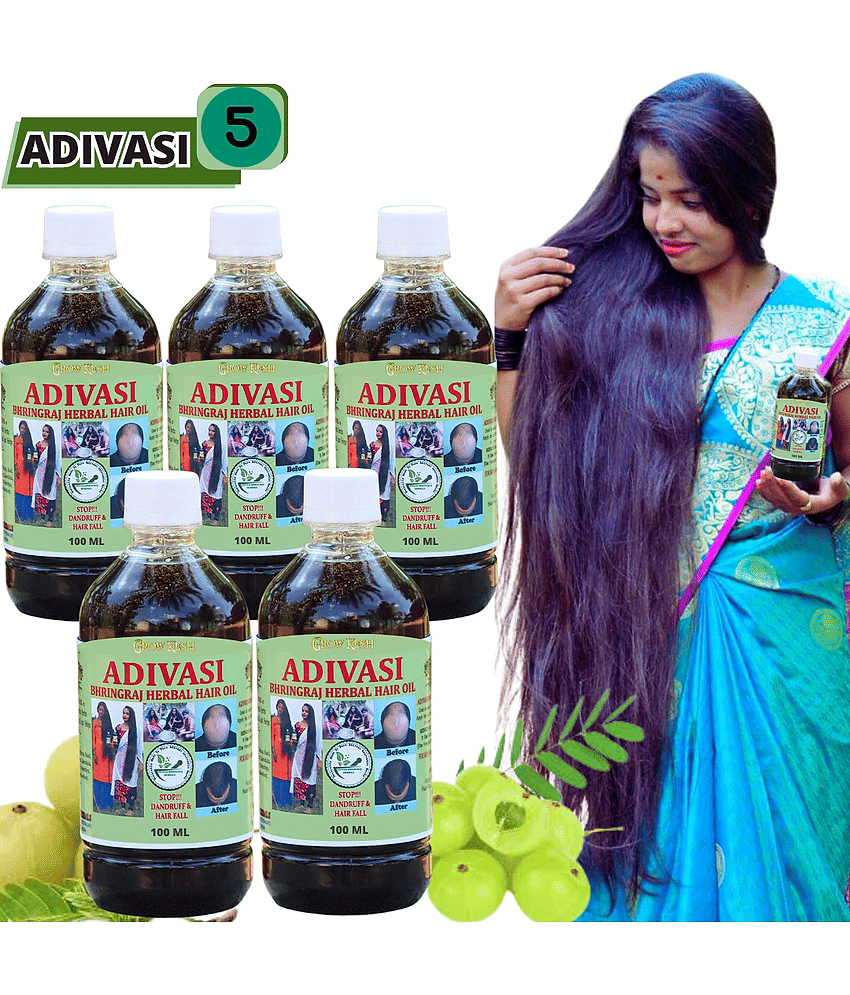 Growkesh - Anti Hair Fall Bhringraj Oil 500 ml ( Pack of 5 )
