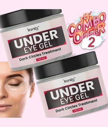 KURAIY Under Eye Gel for Dark Circle Treatment Face Gel for All Skin Types 100g Pack of 2