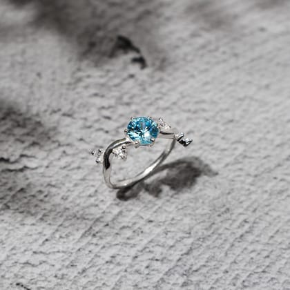 Ivy Blue Topaz Sterling Silver Ring-5