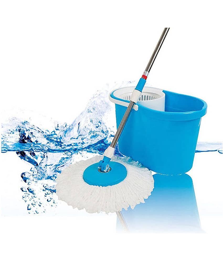 Esquire Double Spin Magic Bucket Mop Set- Blue (Mop set-Home cleaning tool)