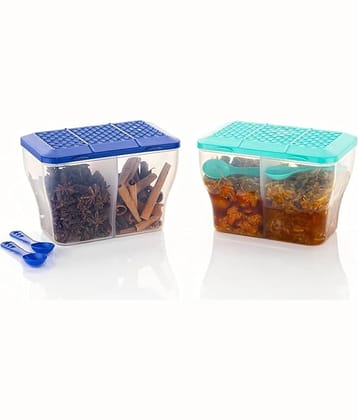 Analog Kitchenware Dal/Masala/Vegetable Plastic Multicolor Pickle Container ( Set of 2 )