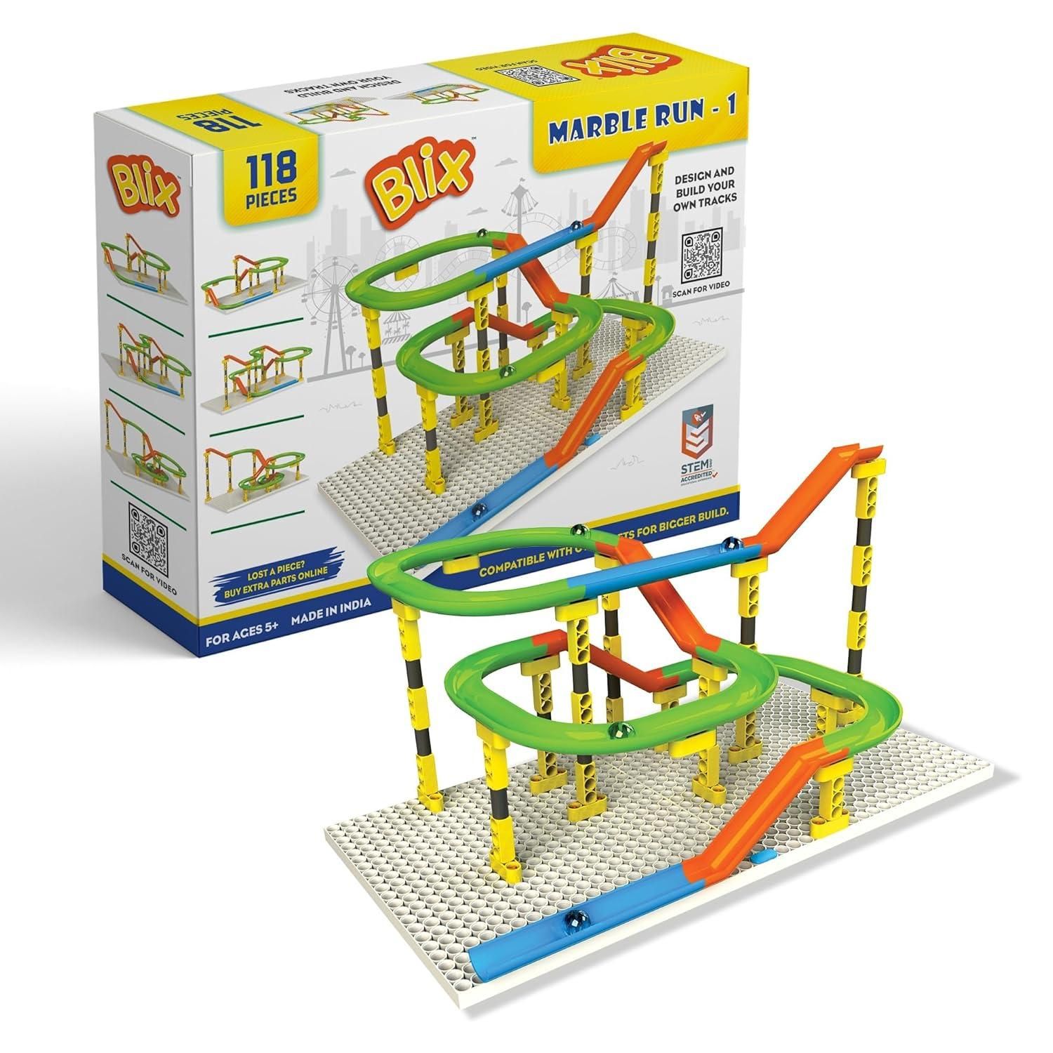 Blix Marble Run-1, 118 Piece Construction Set