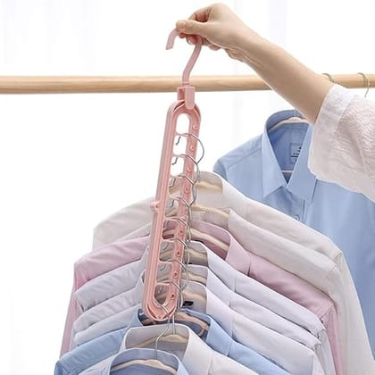 9 Hole Hanger Versatile Space-Saving Organizer for Scarves, Ties, Belts, and Accessories, Durable Design Ideal for Closet Storage and Home Organization