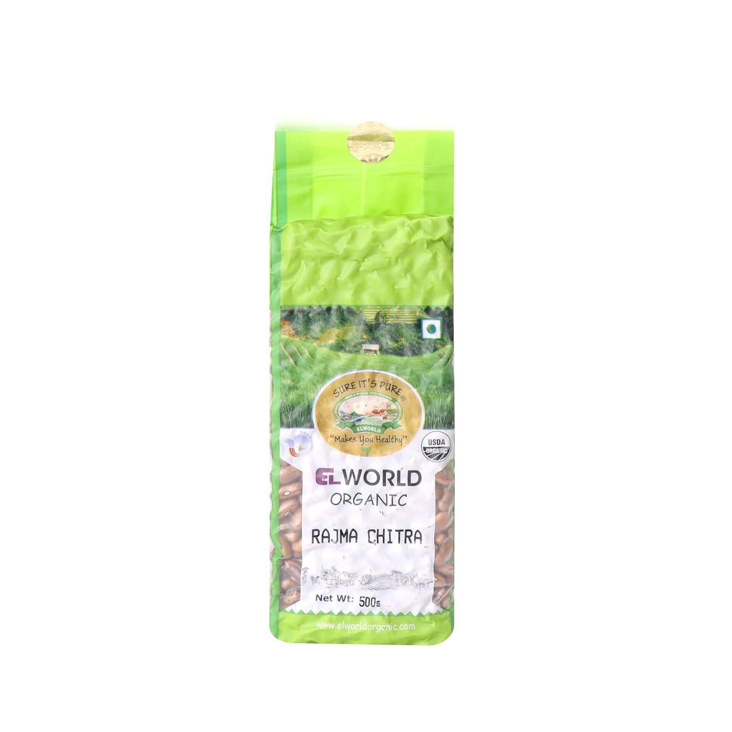 Elworld Agro & Organic Food Products Rajma Chitra 500g