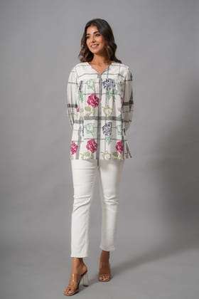 Classic Prints Off-White Top-OFF WHITE / M
