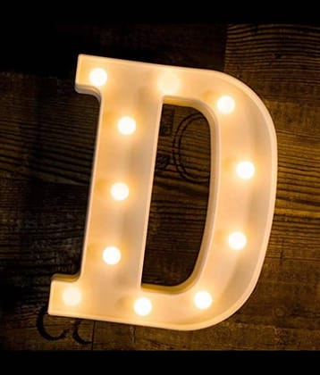MIRADH LED Marquee Lights, Sign Letter-D , LED Strips Yellow