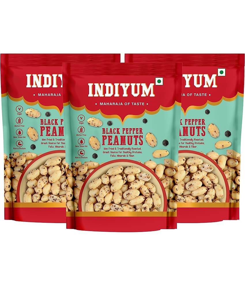 Indiyum Peanut Black Pepper 120gm (Pack of 3)