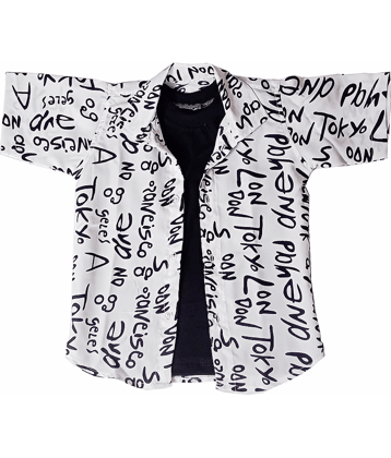 harshvardhanmart.com Pack of 1 Boys Cotton Blend Shirt ( White )