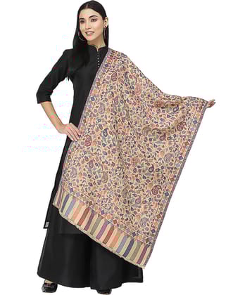 Anekaant Beige Self Design Shawl - ( Pack of 1 )