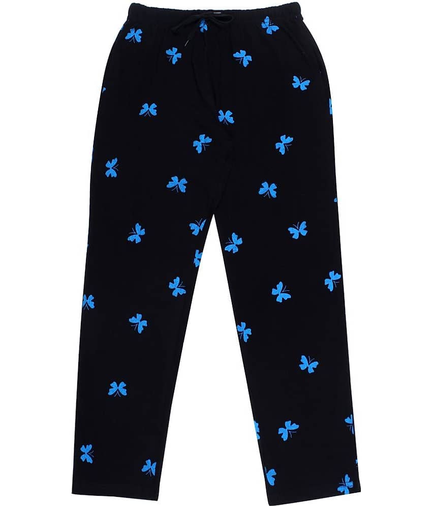 Diaz Pack of 1 Boys Cotton Trackpant ( Black )