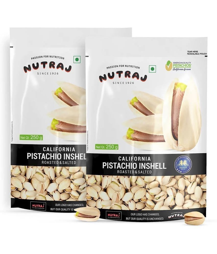 Nutraj California Roasted & Salted Pistachios 500g (2 x 250g)