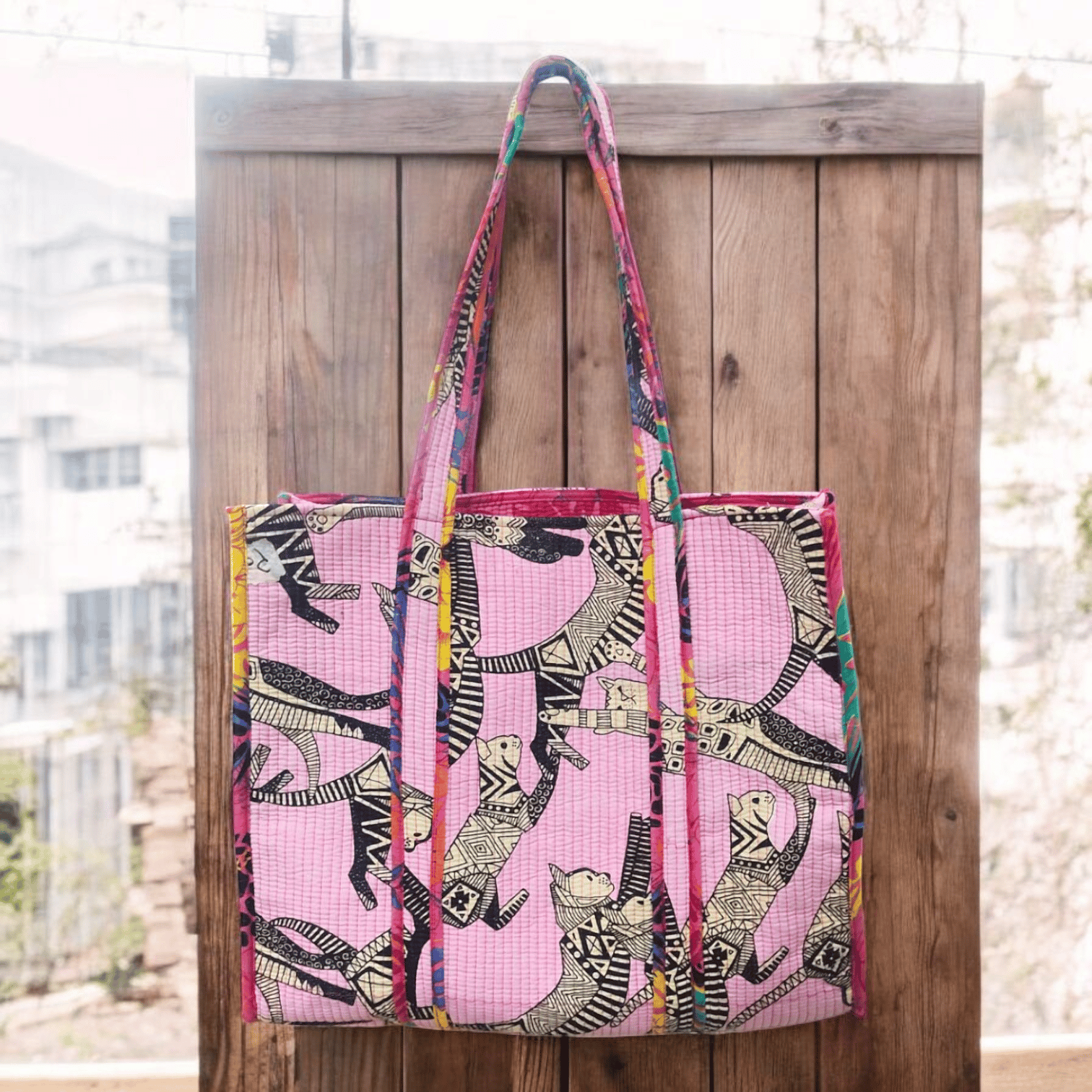 Handmade Quilted Tote Bag-