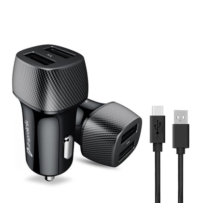 Mach 17 Dual Usb Fast Car Charger With Type C Cable UM1043
