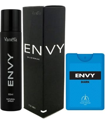 Envy Natural Spray Perfume 60ml & Dark Pocket Perfume -18ml (Pack of 2)