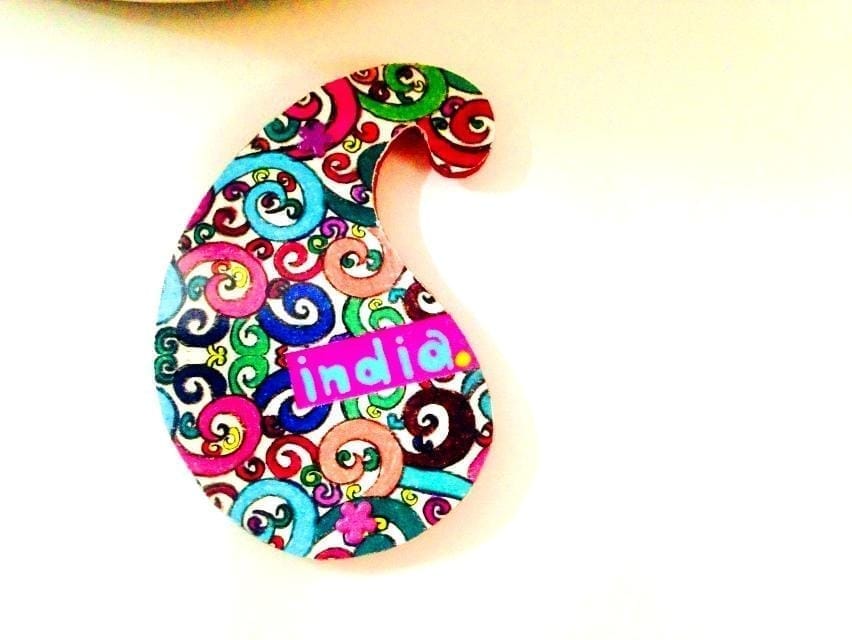 Florosphere Paisley India Wooden Magnet - Flowers | Buy online on ZillyBuy