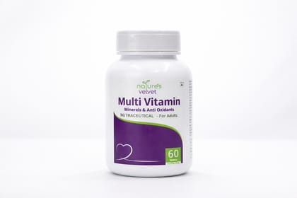 Natures Velvet Multivitamin Multiminerals & Antioxidants Tablets for Daily Nutrition, Energy & Immune Support – 60 Tablets