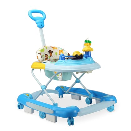 LuvLap Adjustable 2 In 1 Comfy Baby Walker Cum Rocker 19387 For 6 Month to 18 Months - Blue