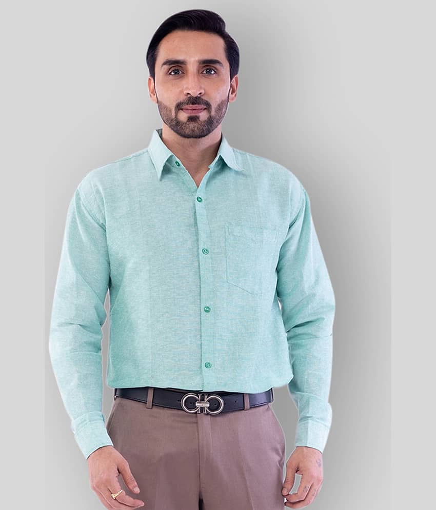 DESHBANDHU DBK - Green Cotton Regular Fit Men's Formal Shirt (Pack of 1)