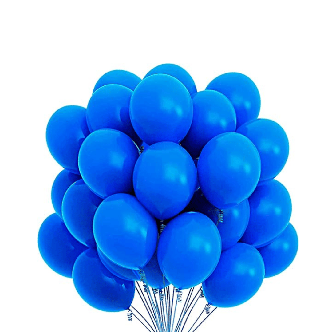 Royal Blue Metallic Latex/Rubber Balloons - Helium Quality - 12 inches - 10PC