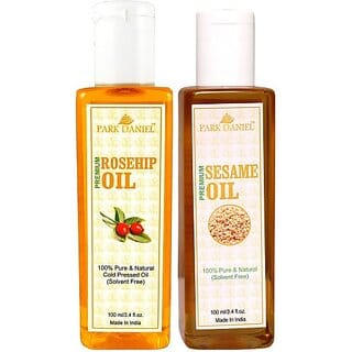PARK DANIEL Organic Rosehip oil and Sesame oil - Natural &amp; Undiluted combo of 2 bottles of 100 ml (200ml) (200 ml)